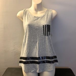 PINK Victoria’s Secret sequins muscle tank top XS